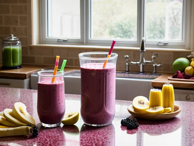 Close-up of healthy ingredients being layered in a mason jar.