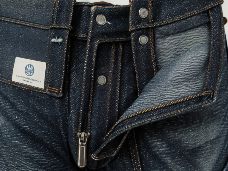 A woman successfully zipping up her jeans after postpartum weight loss.